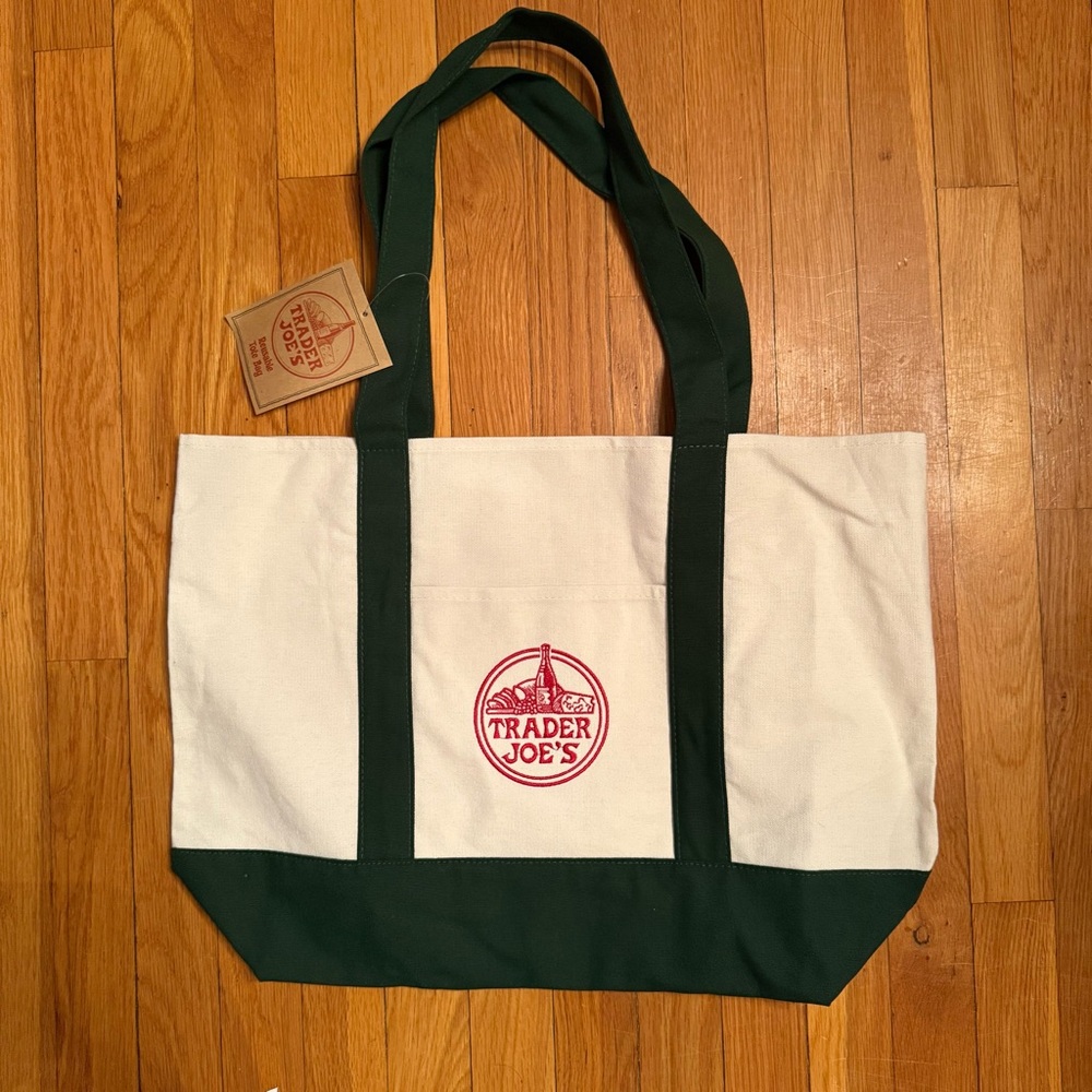 NWT Trader Joe’s large tote in green